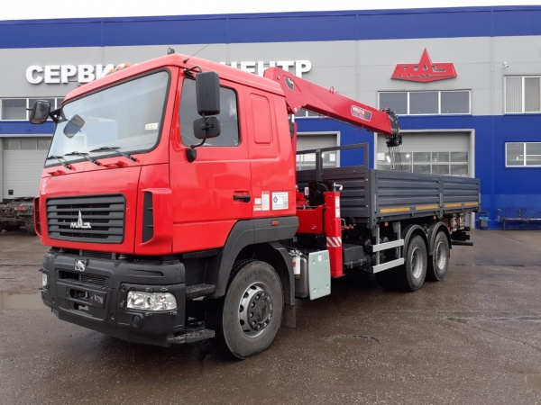 Бортовой автомобиль МАЗ-6312С5-8575-012 (6×4) с КМУ Horyong HRS 216.