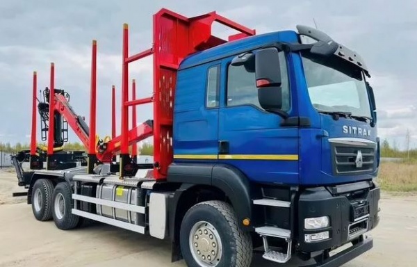 Сортиментовоз 3392S1 на базе SITRAK C7H (6х4) с надстройкой «HOLZER Евро» и Гидроманипулятором ВМ10-97